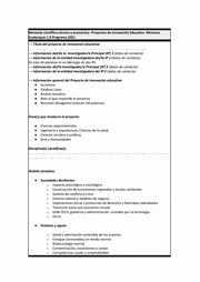 Formulario de aplicación para proyectos de educación innovativa - Misiones Euskampus 1.0