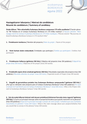 Abstract - Euskampus Bordeaux Eguna 2022 - Mon voyage