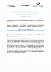 Informe cuestionario valoración Euskampus Bordeaux Eguna 2020