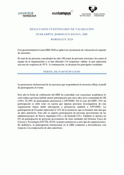 2020ko Euskampus Bordeaux Eguna baloratzeko galdetegiari buruzko txostena